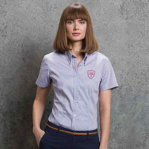 Kustom Kit Ladies Short Sleeve Corporate Oxford Shirt