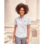 Russell Collection Ladies Short Sleeve Oxford Shirt