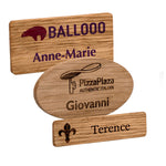 Oak Name Badge - Engraved