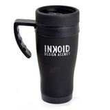 Black Rubberised Travel Mug