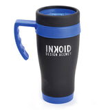 Black Rubberised Travel Mug