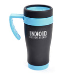 Black Rubberised Travel Mug