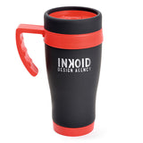 Black Rubberised Travel Mug