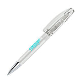 senator Bridge Clear Plastic Ballpen with Metal Tip