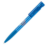 senator Liberty Clear Plastic Ballpen with Soft Grip